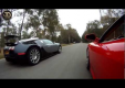 Ferrari F430 с Bugatti Veyron на закрытой дороге